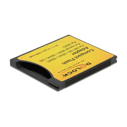Delock Compact Flash Adapter für iSDIO (WiFi SD). SDHC. SDXC Speicherkarten
