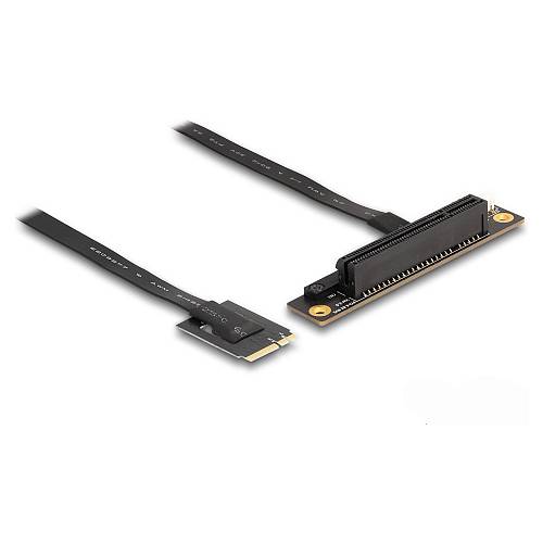 Delock M.2 Key A+E zu PCIe x8 NVMe Adapter gewinkelt mit 20 cm Kabel
