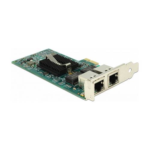 Delock PCI Express x1 Netzwerkkarte Gigabit LAN 2 x RJ45 i82576