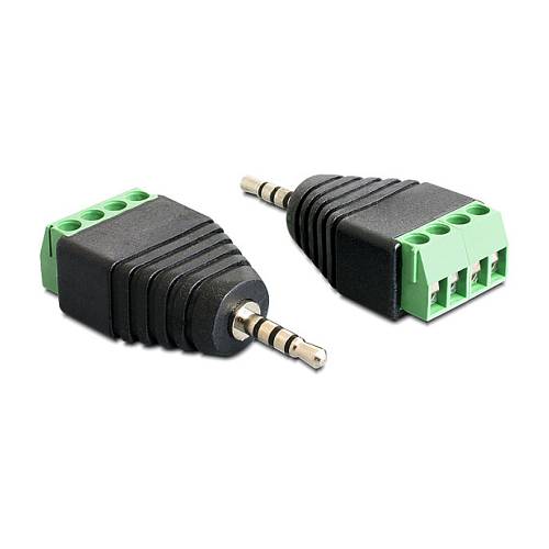 Delock Adapter Klinke Stecker 2.5 mm > Terminalblock 4 Pin