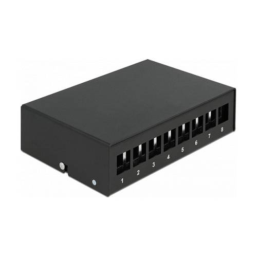 Delock Keystone Patchpanel 8 Port schwarz