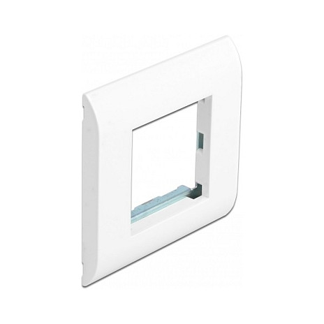 Easy 45 Modulträger mit Abdeckrahmen 80 x 80 mm weiß