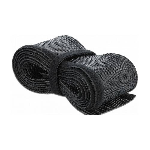 Geflechtschlauch mit Klettverschluss 2 m x 19 mm schwarz