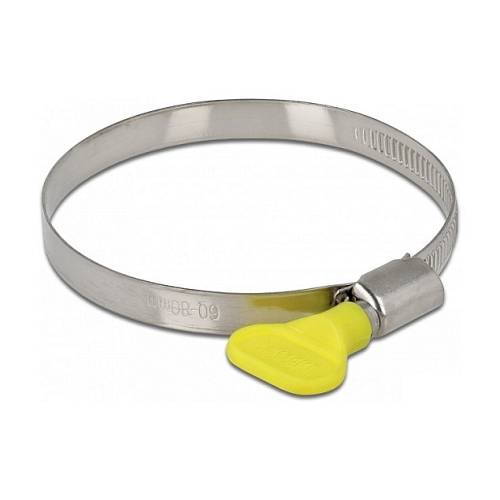 Schlauchschelle mit Flügelmutter 60 - 80 mm 10 Stück gelb