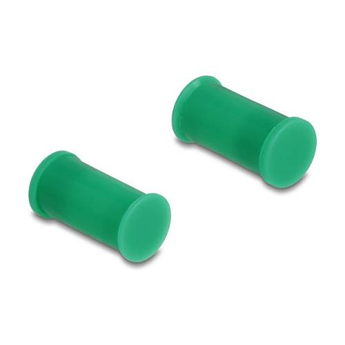 DL4 Staubschutz für Stecker und Buchse. Silikon. 2-teilig. grün 10er Set