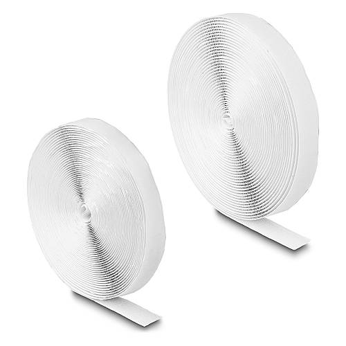 Klettband selbstklebend mit Haft- und Flauschband L 10 m x B 20 mm weiß