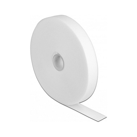 Klettband auf Rolle L 10 m x B 20 mm weiß