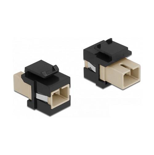 Keystone Modul SC Simplex Buchse zu SC Simplex Buchse beige / schwarz