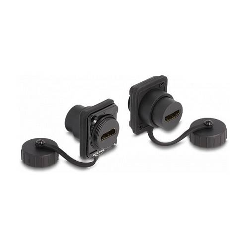 D-Typ Modul HDMI-A Buchse zu HDMI-A Buchse mit Verschlusskappe IP67 staub- und wasserdicht