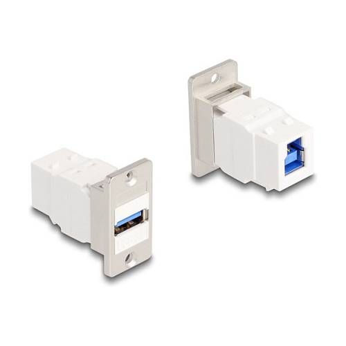 Panel Mount USB 5 Gbps Typ-A Buchse zu USB Typ-B Buchse konisch