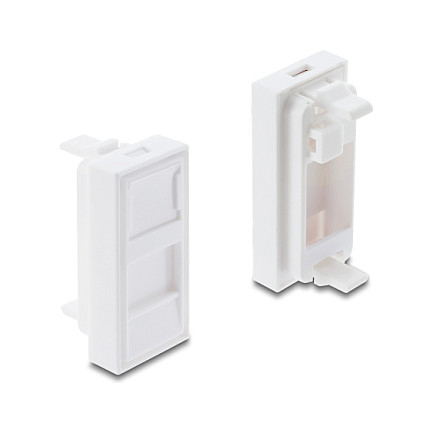 Easy 45 H-Modulblende für Keystone Modul 1 Port mit Staubschutzklappe 22.5 x 45 mm weiß