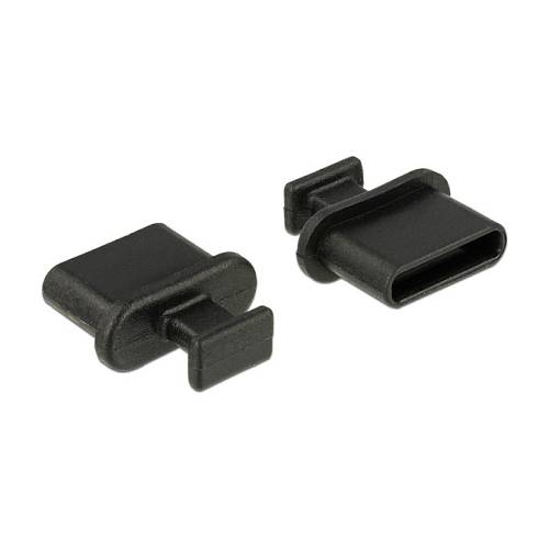 Staubschutz für USB Type-C™ Buchse mit Griff 10 Stück schwarz