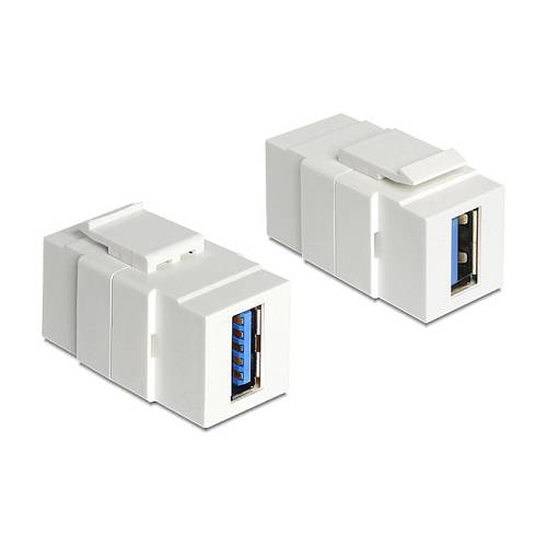 Keystone Modul USB 5 Gbps Typ-A Buchse zu Typ-A Buchse weiß