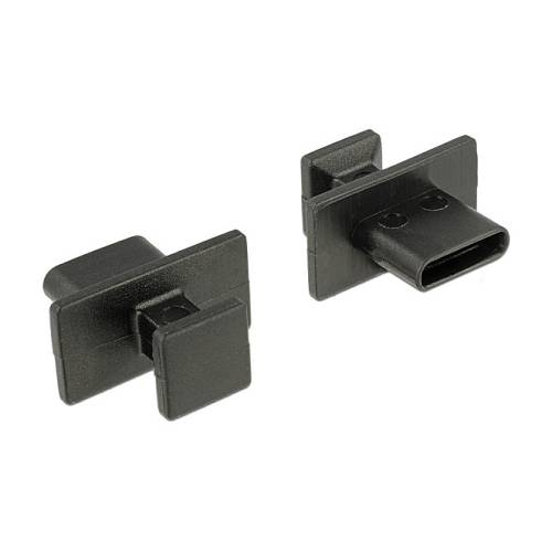 Staubschutz für USB Type-C™ Buchse mit großem Griff 10 Stück schwarz
