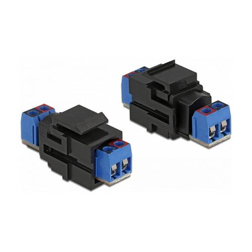 Keystone Modul 2 Pin Terminalblock > Terminalblock schwarz