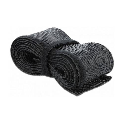 Geflechtschlauch mit Klettverschluss 5 m x 19 mm schwarz