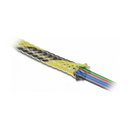 Geflechtschlauch dehnbar 2 m x 6 mm schwarz-gelb