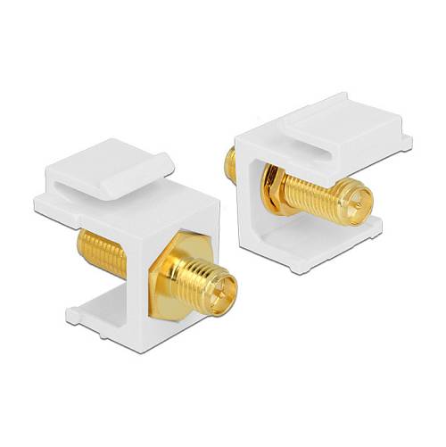 Keystone Modul RP-SMA Buchse > RP-SMA Buchse weiß