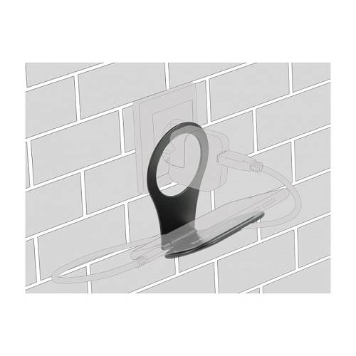 Handy Ladehalterung für Steckdose schwarz