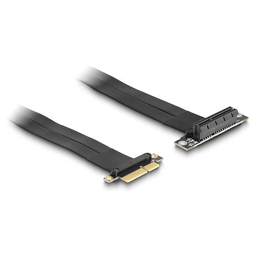 Riser Karte PCI Express x4 Stecker zu x4 Slot 90° gewinkelt mit Kabel 30 cm