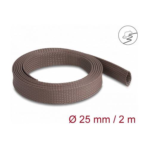 Geflechtschlauch nagerfest dehnbar 2 m x 25 mm braun