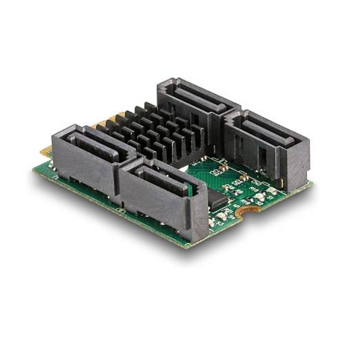 Konverter M.2 Key B+M Stecker zu 4 x SATA Stecker mit RAID und HyperDuo