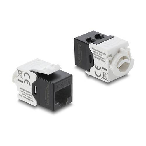 Keystone Modul RJ45 Buchse zu LSA Cat.6 UTP mit Verschlussclip und kabelbinderfrei
