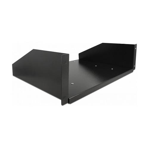 19 Zoll ausziehbarer Fachboden 3 HE. schwarz