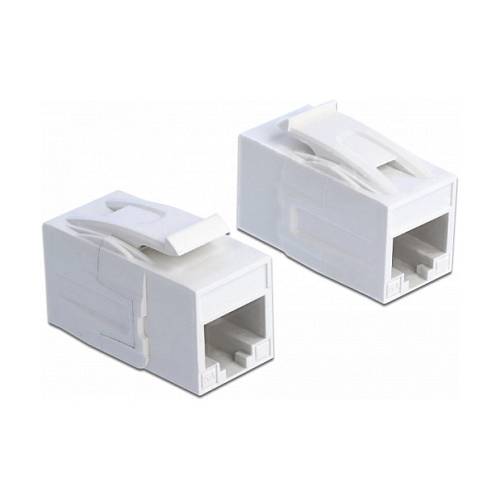Keystone Modul RJ45 Buchse > RJ45 Buchse Cat.6A UTP weiß