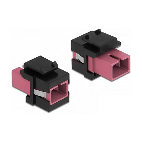 Keystone Modul SC Simplex Buchse zu SC Simplex Buchse violett / schwarz