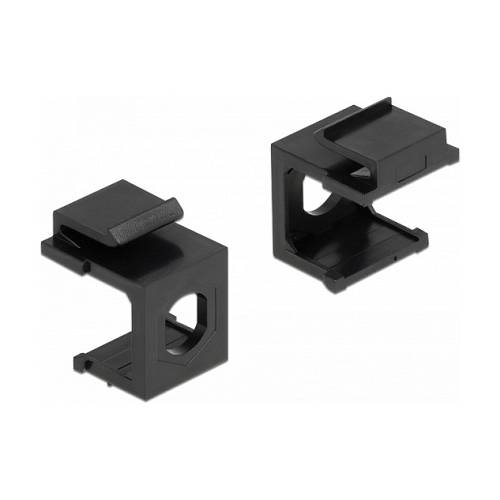 Keystone Abdeckung schwarz mit 8.0 mm Durchführung +Hex 4 Stück