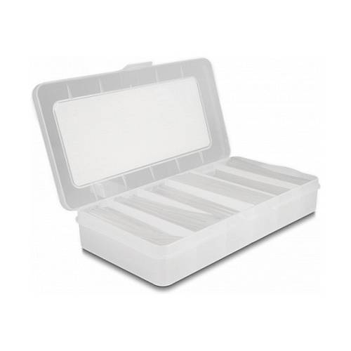 Schrumpfschlauch Sortimentsbox. Schrumpfungsrate 2:1. transparent 196-teilig