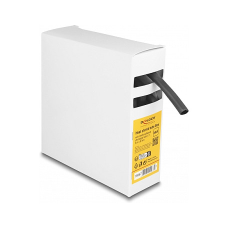 Schrumpfschlauch Box. mit Innenkleber. Schrumpfungsrate 4:1. 5 m x 8 mm schwarz