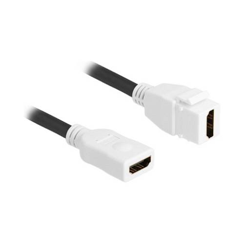 Keystone Modul Kabel HDMI Buchse zu Buchse 8K 60 Hz 20 cm weiß