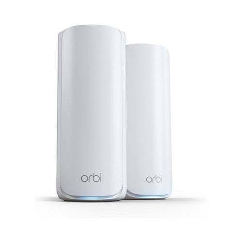 NETGEAR Orbi 770 Serie WiFi 7 Mesh-System 2er-Pack WLAN BE10800 Triband. 5x 2.5G LAN. 1x 2.5G WAN. Abdeckung bis zu 360 m²