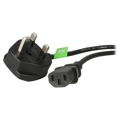 STARTECH.COM 6ft 1.8m UK Computer Power Cable 18AWG BS 1363 to C13 10A 250V Black Replacement AC Power Cord Kettle Lead / UK