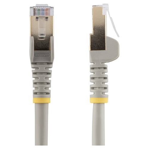 STARTECH.COM 5m CAT6a Ethernet Cable - Grey - RJ45 Snagless Connectors - CAT6a STP Cord - Copper Wire - Network Cable 6ASPAT5MGR