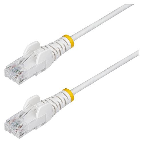 STARTECH.COM 1m Weisses Schlankes CAT6-Ethernet-Kabel Snagless RJ45 LSZH 28AWG Reines Kupfer Patchkabel/Netzwerkkabel
