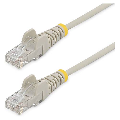 STARTECH.COM 2.5m CAT6 Cable - Grey Slim CAT6 Patch Cable - Snagless RJ45 Connectors - LSZH - 28 AWG Copper Wire