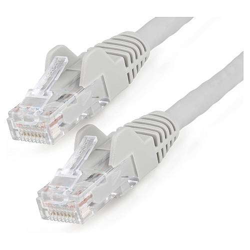 STARTECH.COM StarTech.com 15m LSZH CAT6 Ethernet Cable - 10 Gigabit 100W PoE RJ45 UTP Network Patch Cord Snagless - Grey ETL