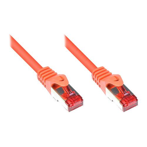 GoodConnections Patchkabel mit Rastnasenschutz. Cat. 6. S/FTP. PiMF. PVC. 250MHz. orange. 10m.