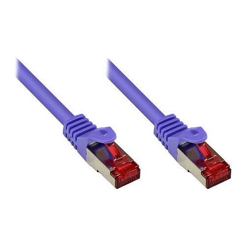 GoodConnections Patchkabel mit Rastnasenschutz. Cat. 6. S/FTP. PiMF. PVC. 250MHz. violett. 3m.