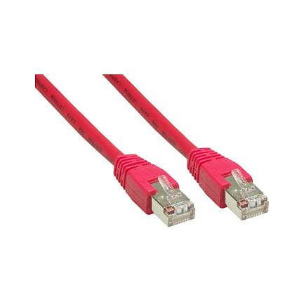 GoodConnections Patchkabel mit Rastnasenschutz. Cat. 6. S/FTP. PiMF. PVC. 250MHz. rot. 50m.