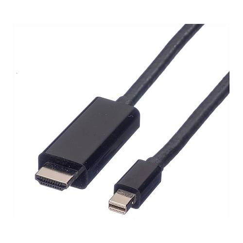 VALUE Mini DisplayPort Kabel. Mini DP-UHDTV. ST/ST. schwarz. 1 m