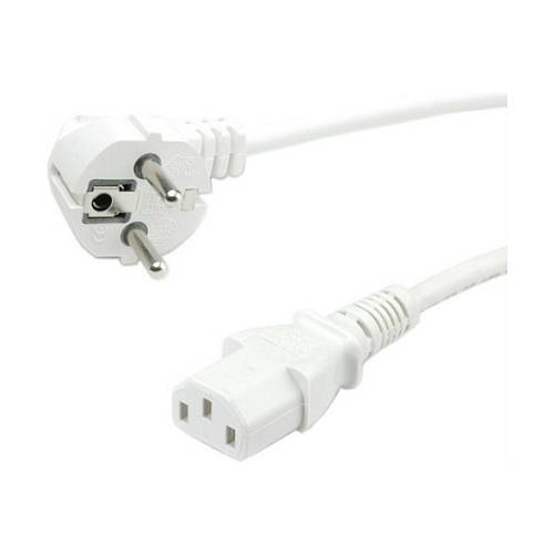 VALUE Netzkabel. gerade IEC-Buchse. wei. 0.6 m