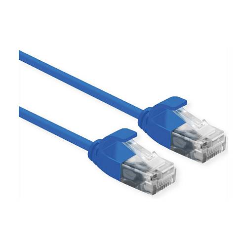 ROLINE UTP DataCenter Patchkabel Cat.6A (Class EA). LSOH. slim. blau. 0.5 m
