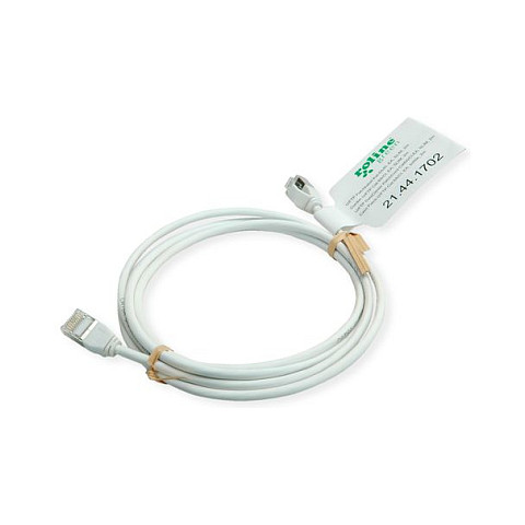 ROLINE GREEN U/FTP Patchkabel Cat.6A (Class EA). LSOH. slim. grau. 0.3 m