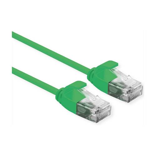 ROLINE UTP DataCenter Patchkabel Cat.6A (Class EA). LSOH. slim. grn. 0.3 m