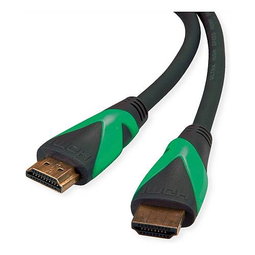 ROLINE GREEN ATC 8K HDMI Ultra HD Kabel mit Ethernet. ST/ST. schwarz. 2 m