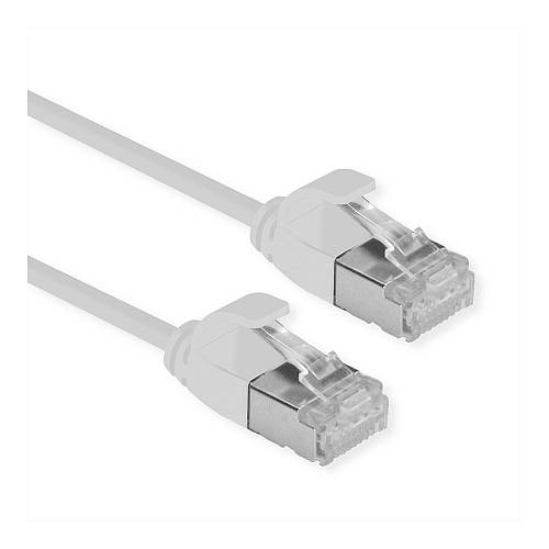 ROLINE GREEN U/FTP Patchkabel Cat.6A (Class EA). LSOH. slim. grau. 0.5 m